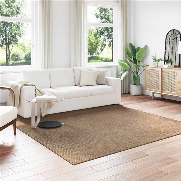 Grote foto vidaxl vloerkleden vierkant naturel 240 x 240 cm huis en inrichting vloerbedekking en kleden