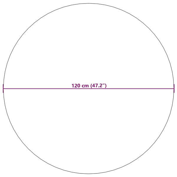 Grote foto vidaxl vloerkleden rond zand 120 cm huis en inrichting vloerbedekking en kleden