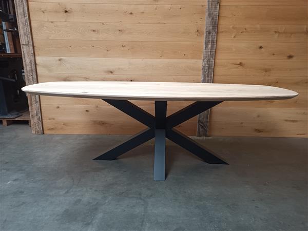 Grote foto deens ovaal tafelblad 95x240cm 40mm dikte doe het zelf en verbouw hout en planken