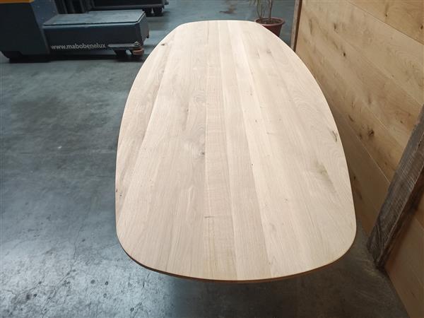 Grote foto deens ovaal tafelblad 95x240cm 40mm dikte doe het zelf en verbouw hout en planken