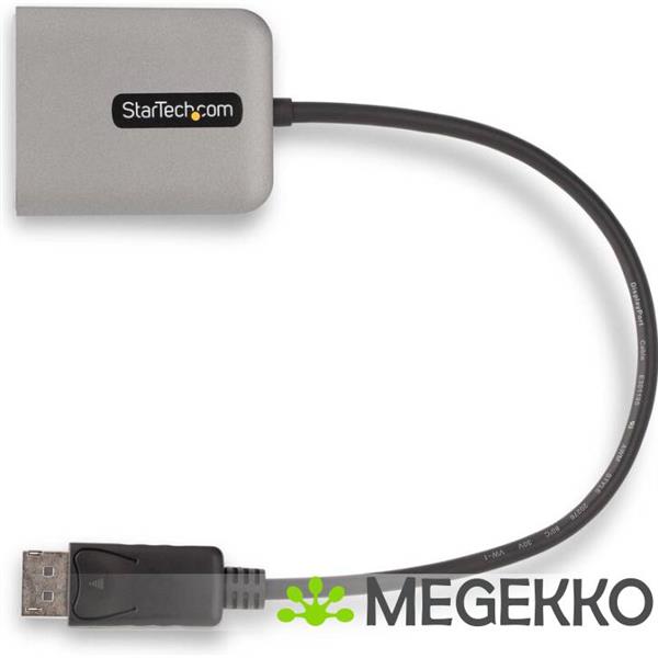 Grote foto startech.com mst14dp122dp video kabel adapter 0 3 m displayport 2 x dvi grijs computers en software overige computers en software