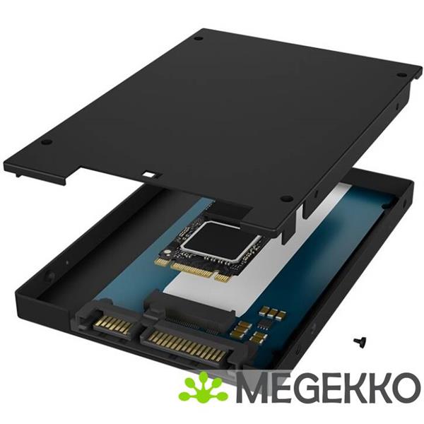 Grote foto icy box ib m2s253 sdd behuizing zwart m.2 computers en software behuizingen en kasten