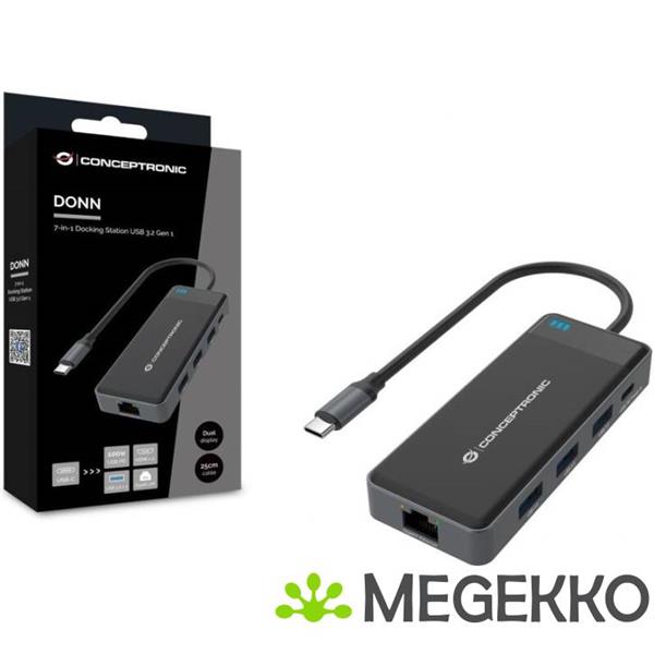 Grote foto conceptronic donn14g notebook dock poortreplicator bedraad usb 3.2 gen 1 3.1 gen 1 type c grijs computers en software overige computers en software