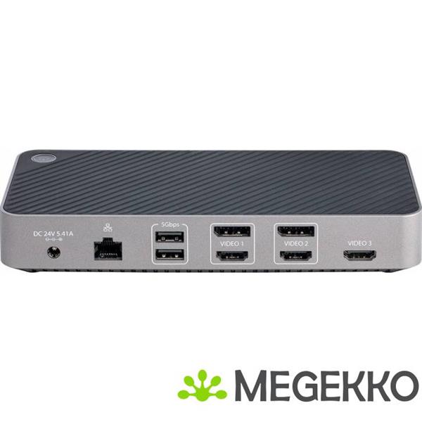 Grote foto startech.com usb c triple monitor docking station hdmi dp triple 4k usb c dock 5x usb hub gbe computers en software overige computers en software