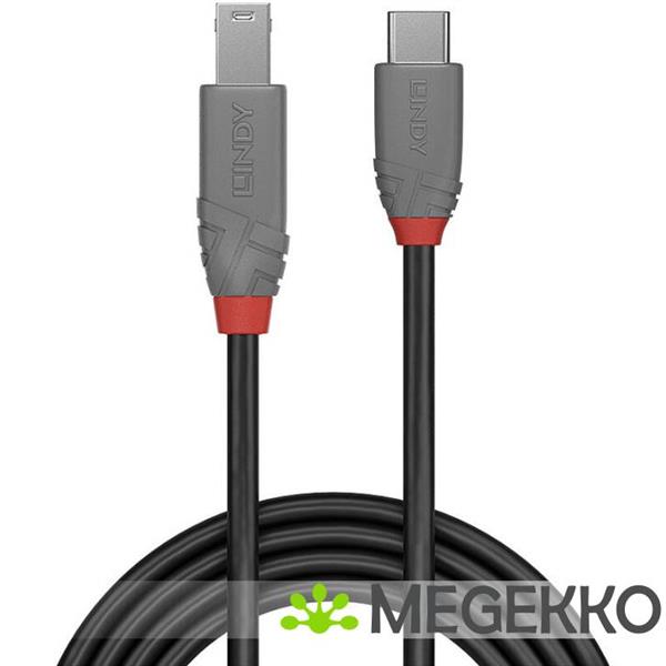 Grote foto lindy 36668 usb kabel 3 m usb 3.2 gen 1 3.1 gen 1 usb c usb b zwart computers en software overige computers en software