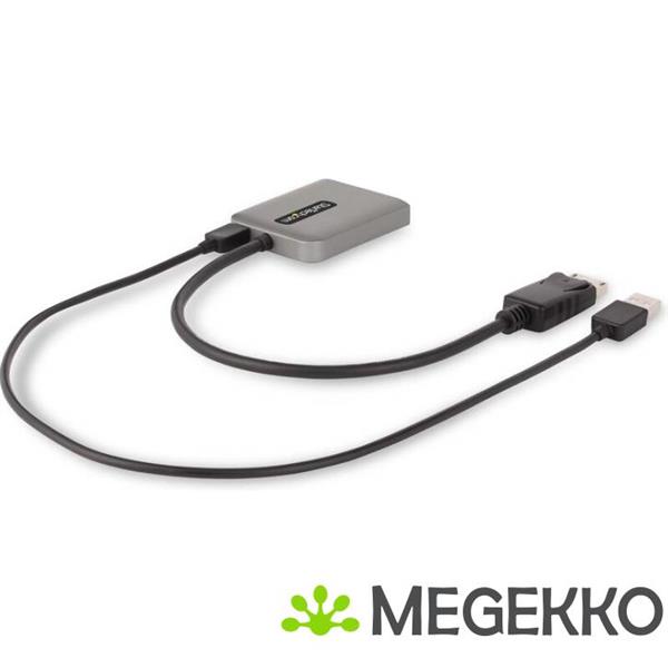 Grote foto startech.com mst14dp122dp video kabel adapter 0 3 m displayport 2 x dvi grijs computers en software overige computers en software
