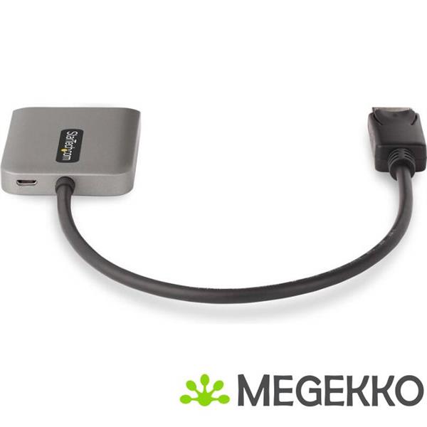 Grote foto startech.com mst14dp122dp video kabel adapter 0 3 m displayport 2 x dvi grijs computers en software overige computers en software