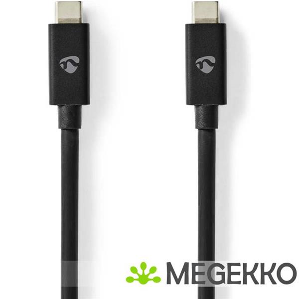 Grote foto nedis usb4 gen 2x2 20gbps 240w usb type c 2m zwart computers en software overige computers en software