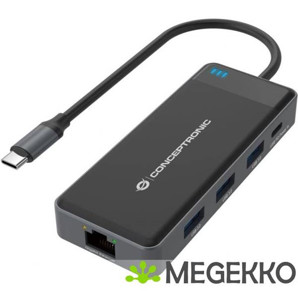 Grote foto conceptronic donn14g notebook dock poortreplicator bedraad usb 3.2 gen 1 3.1 gen 1 type c grijs computers en software overige computers en software