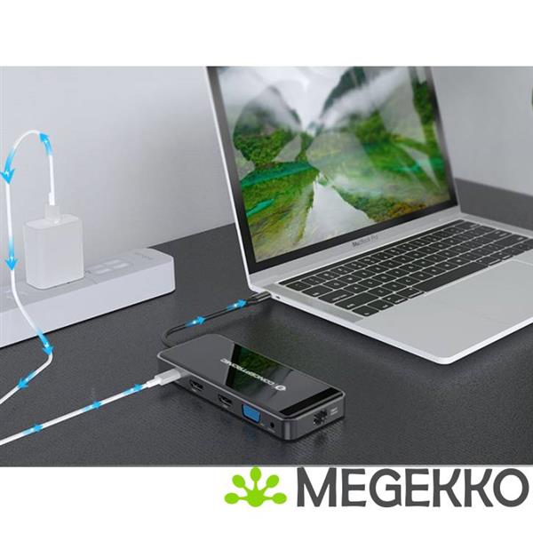 Grote foto conceptronic donn14g notebook dock poortreplicator bedraad usb 3.2 gen 1 3.1 gen 1 type c grijs computers en software overige computers en software