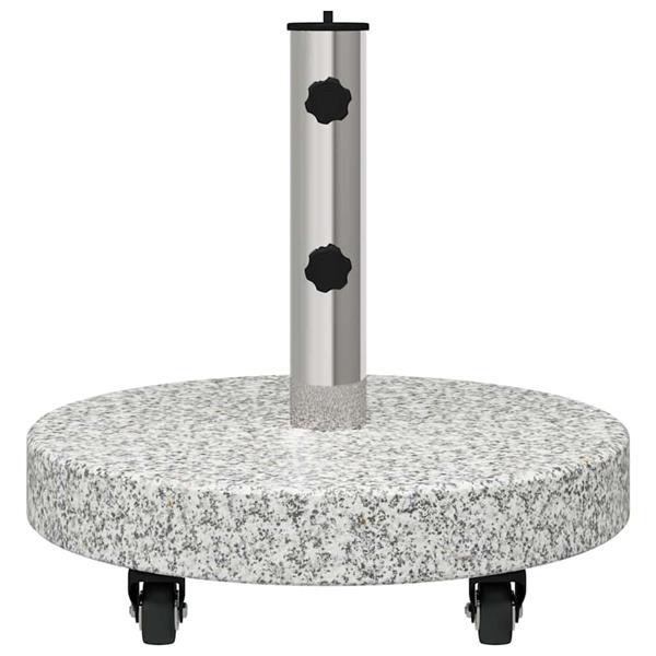 Grote foto vidaxl parasolvoet grijs 45 x 45 x 45 cm graniet en rvs tuin en terras overige tuin en terras