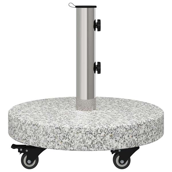 Grote foto vidaxl parasolvoet grijs 45 x 45 x 45 cm graniet en rvs tuin en terras overige tuin en terras