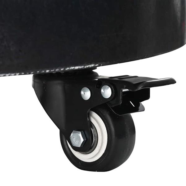 Grote foto vidaxl parasolvoet zwart 45 x 45 x 45 cm graniet en rvs tuin en terras overige tuin en terras