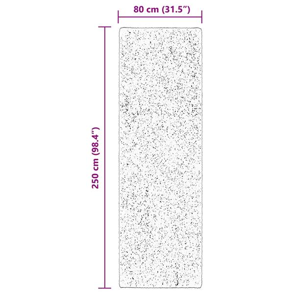 Grote foto vidaxl vloerkleden rechthoekig huarte bruin 250 x 80 cm huis en inrichting vloerbedekking en kleden