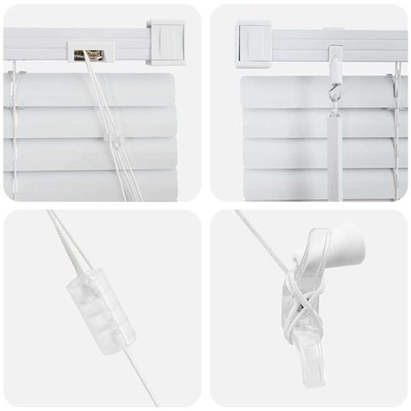 Grote foto vidaxl venetiaanse jaloezie n met gordijnen wit 220 x 160 cm aluminium huis en inrichting gordijnen en lamellen