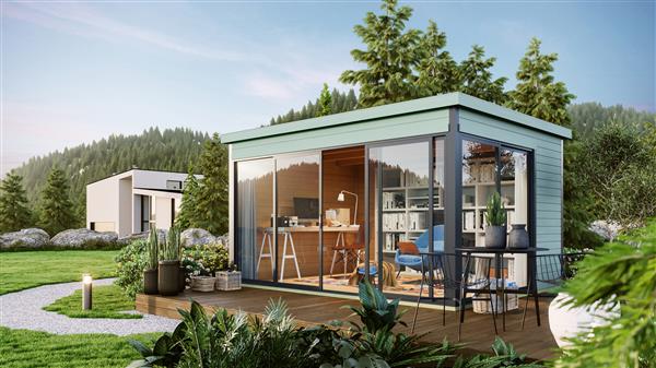 Grote foto nieuw modern blokhut domeo 4 set tuin en terras tuinhuisjes en blokhutten