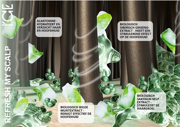 Grote foto ice professional refresh my scalp shampoo 1000ml kleding dames sieraden