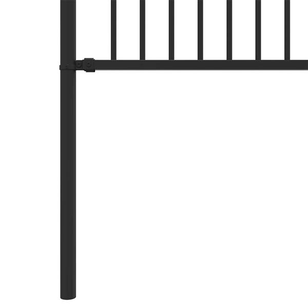 Grote foto vidaxl spike ring hek zwart 200 x 130 cm gepoedercoat staal tuin en terras hekken en schuttingen