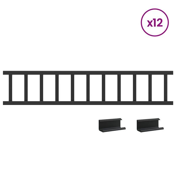 Grote foto vidaxl dak sneeuwbeugel 600 x 9 x 22 cm staal tuin en terras hekken en schuttingen