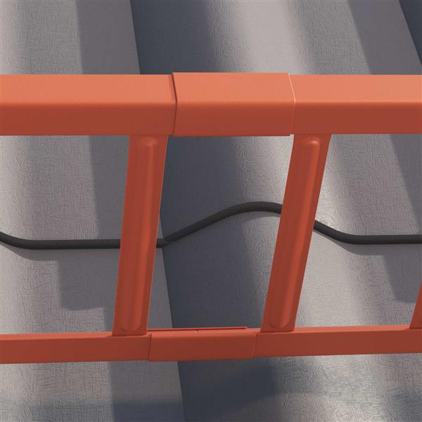 Grote foto vidaxl dak sneeuwbeugel rood 600 x 9 x 22 cm staal tuin en terras hekken en schuttingen