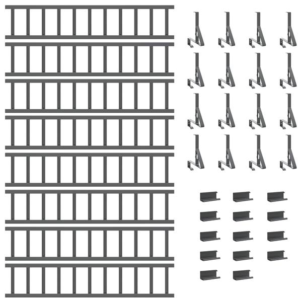 Grote foto vidaxl dak sneeuwbeugel staal tuin en terras hekken en schuttingen
