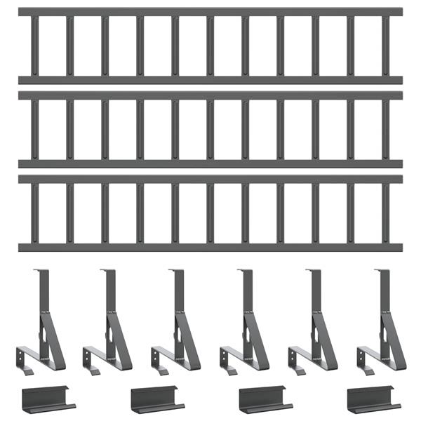 Grote foto vidaxl dak sneeuwbeugel staal tuin en terras hekken en schuttingen
