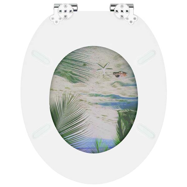 Grote foto vidaxl toiletzitting groen 43 8 x 37 8 cm mdf plaat doe het zelf en verbouw sanitair