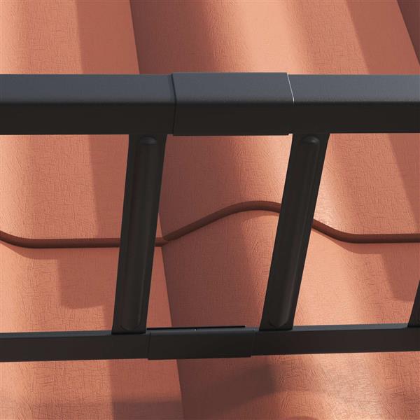 Grote foto vidaxl dak sneeuwbeugel zwart 600 x 9 x 22 cm staal tuin en terras hekken en schuttingen