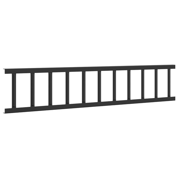 Grote foto vidaxl dak sneeuwbeugel zwart 600 x 9 x 22 cm staal tuin en terras hekken en schuttingen