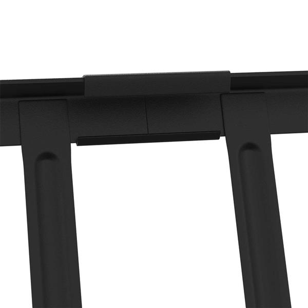 Grote foto vidaxl dak sneeuwbeugel zwart 600 x 9 x 22 cm staal tuin en terras hekken en schuttingen