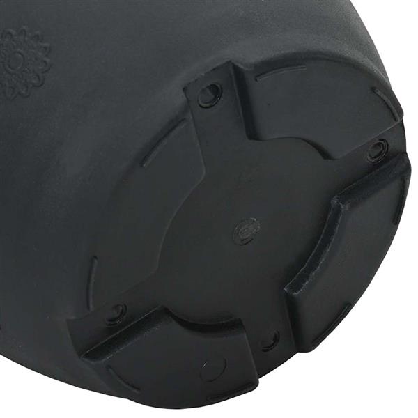 Grote foto vidaxl ronde bloempot 6 pcs zwart 26 x 21.5 cm kunststof tuin en terras overige tuin en terras