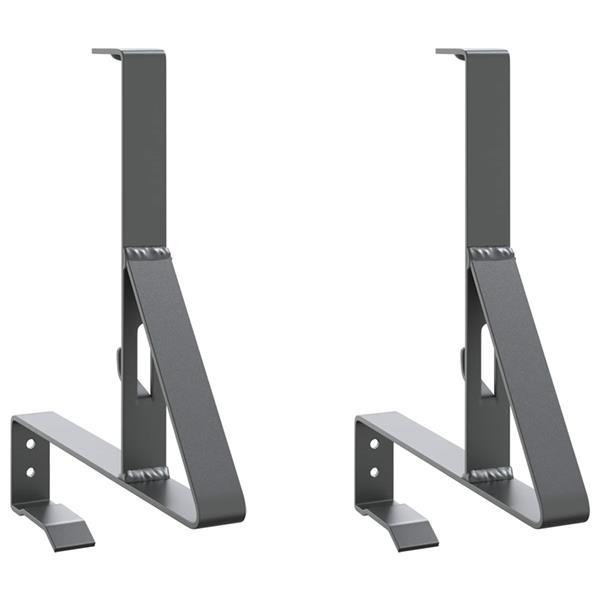 Grote foto vidaxl sneeuwbeveiligingsteun antraciet 46 x 11 x 32 cm staal tuin en terras hekken en schuttingen