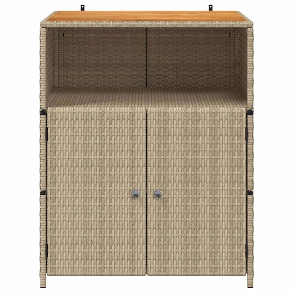 Grote foto vidaxl kast met plank beige 70 x 50 x 87 cm polyester en roly ratten huis en inrichting overige