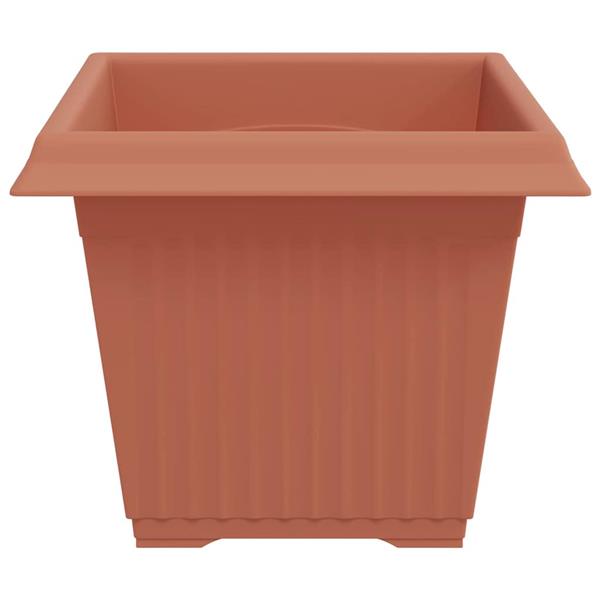 Grote foto vidaxl vierkante bloempot 24 pcs baksteenrood 43 x 43 x 33.5 cm tuin en terras overige tuin en terras