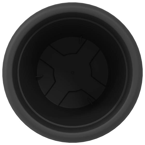 Grote foto vidaxl ronde bloempot 24 pcs zwart 26 x 21.5 cm kunststof tuin en terras overige tuin en terras