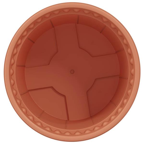 Grote foto vidaxl ronde bloempot 24 pcs baksteenrood 15 x 12 cm kunststof tuin en terras overige tuin en terras