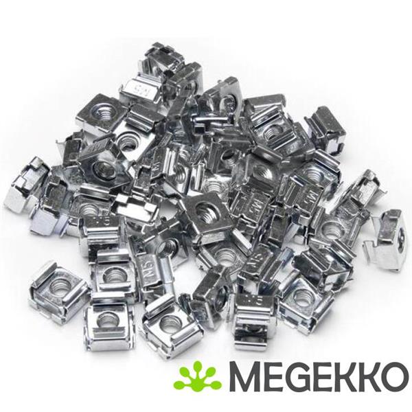 Grote foto startech.com 50 stuks m5 plaatmoeren voor serverracks computers en software behuizingen en kasten