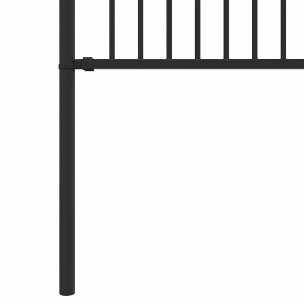 Grote foto vidaxl spike ring hek zwart 200 x 150 cm gepoedercoat staal tuin en terras hekken en schuttingen