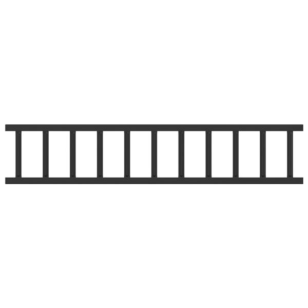 Grote foto vidaxl dak sneeuwbeugel zwart 600 x 9 x 22 cm staal tuin en terras hekken en schuttingen