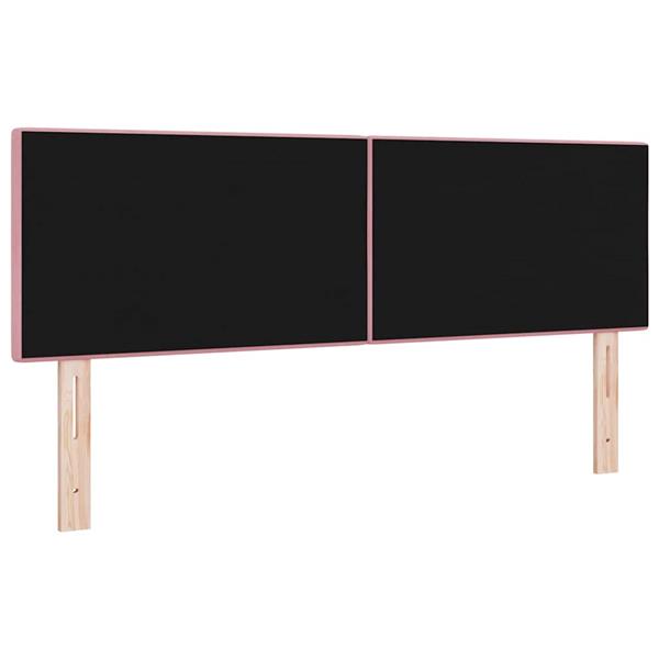 Grote foto vidaxl hoofdbord met hoofdeinde roze 144 cm nep leer antiek en kunst stoelen en banken