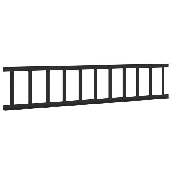 Grote foto vidaxl dak sneeuwbeugel zwart 100 x 2 5 x 20 cm staal tuin en terras hekken en schuttingen