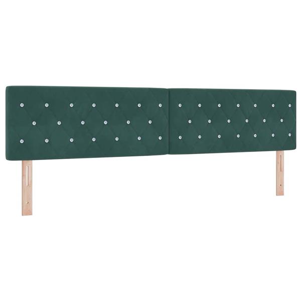 Grote foto vidaxl hoofdbord met hoofdeinde donkergroen 200 cm nep leer antiek en kunst stoelen en banken