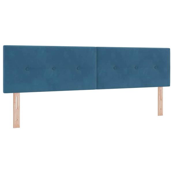 Grote foto vidaxl hoofdbord met hoofdeinde donkerblauw 180 cm nep leer antiek en kunst stoelen en banken