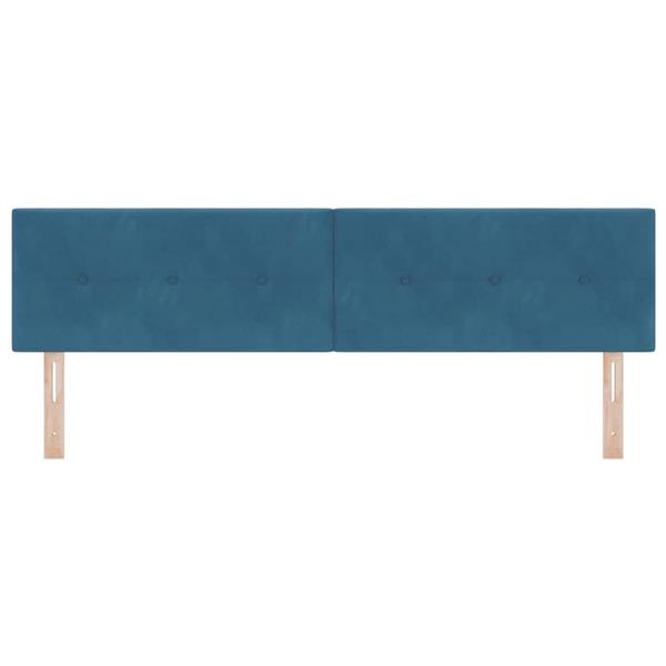 Grote foto vidaxl hoofdbord met hoofdeinde donkerblauw 180 cm nep leer antiek en kunst stoelen en banken