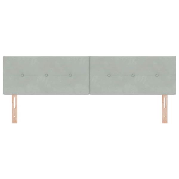 Grote foto vidaxl hoofdbord met hoofdeinde lichtgrijs 180 cm nep leer antiek en kunst stoelen en banken