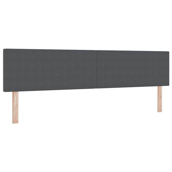 Grote foto vidaxl hoofdbord met hoofdeinde donkergrijs 200 cm nep leer antiek en kunst stoelen en banken