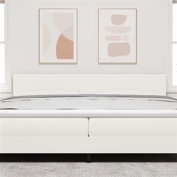 Grote foto vidaxl hoofdbord met hoofdeinde cr me 200 cm nep leer antiek en kunst stoelen en banken