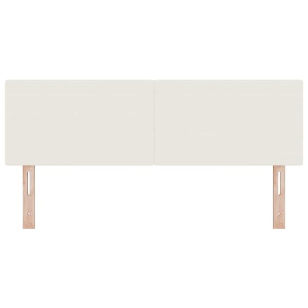 Grote foto vidaxl hoofdbord met hoofdeinde cr me 160 cm nep leer antiek en kunst stoelen en banken