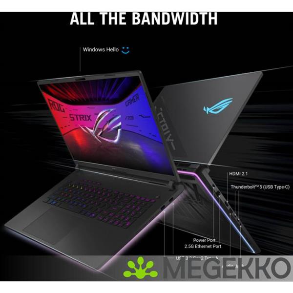 Grote foto asus rog strix scar 18 g835lw sa086w 18 core ultra 9 rtx 5080 16gb gaming laptop computers en software overige computers en software
