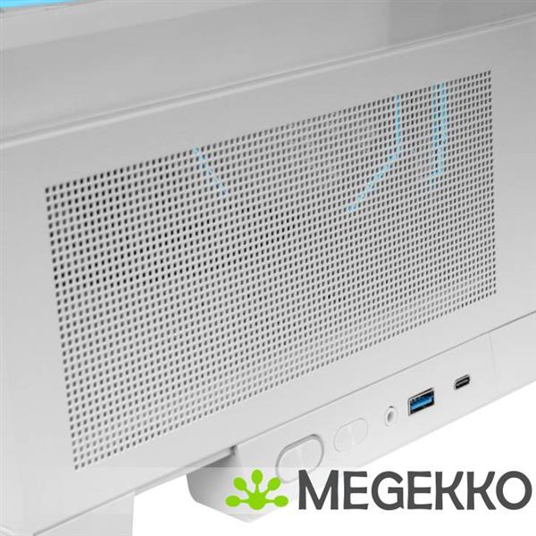 Grote foto mars gaming mc lcdx midi tower wit computers en software behuizingen en kasten